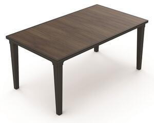 Záhradný stôl DEFUTU 160 | walnut / grafit