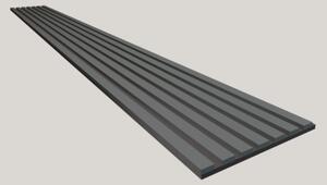 Lamely 3D Stenová lamela - Lamela Diamantová sivá + MDF doska Čierna