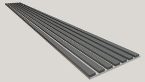 Lamely 3D Stenová lamela 3D - Lamela Diamantová sivá + MDF doska Betón svetlý