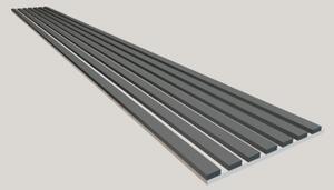 Lamely 3D Stenová lamela - Lamela Diamantová sivá + MDF doska Biela