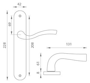 MPkovania GI - ARCH - SO Prevedenie: kľučka/kľučka, Typ otvoru: BB otvor pre kľúč, Rozteč: 90 mm