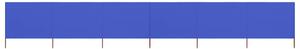6-panelová zábrana proti vetru látková 800x120 cm azúrovo-modrá
