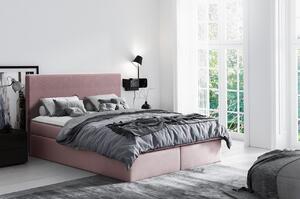 Hotelová jednolôžková posteľ 120x200 ROSENDO - ružová + topper ZDARMA