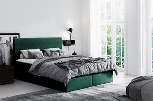 Hotelová manželská posteľ 180x200 ROSENDO - zelená + topper ZDARMA