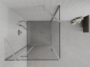 Mexen Roma, sprchovací kút 80 (dvere) x 80 (stena) cm, 6mm číre sklo, chrómový profil, 854-080-080-01-00