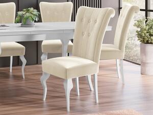 Mirjan24 Jedálenská stolička ST63, Dostupné poťahy: Magic Velvet 2250, Farby: biela 5903211381416