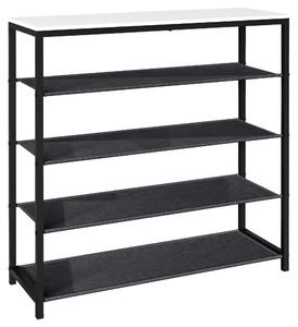 REGÁL NA TOPÁNKY, čierna, biela, 90/87/30 cm MID.YOU - Online Only drobný nábytok, Online Only