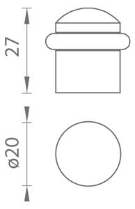 MPkovania TI - Zarážka dverí oválna - 115