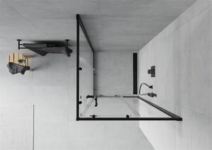 Mexen RIO, štvorcový sprchovací kút 90x90x190 cm, 5mm číre sklo, čierny profil, 860-090-090-70-00