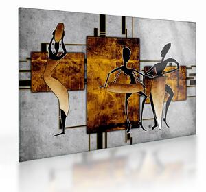 Sklenený obraz - Motívy Africkej kultúry (70x50 cm)