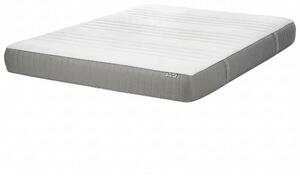 Matrac z pamäťovej peny biely a sivý polyester 180 x 200 cm stredne tvrdý so snímateľným poťahom memory foam