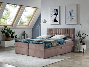 Americká manželská posteľ 180x200 TOMASA 3 - ružová + topper ZDARMA