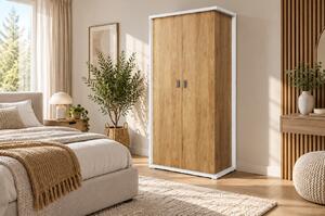 Šatníková skriňa KARLOS 100cm dub hikor