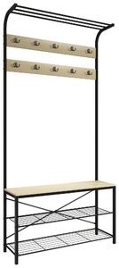 PREDSIEŇOVÝ NÁBYTOK, čierna, dub medový, 90/190/30 cm MID.YOU - Online Only drobný nábytok, Online Only