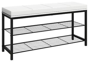 REGÁL NA TOPÁNKY, čierna, biela, 90/48/30 cm MID.YOU - Online Only drobný nábytok, Online Only