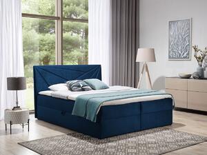 Hotelová manželská posteľ 140x200 TOMASA 5 - modrá + topper ZDARMA