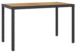 Záhradný stôl, čierno hnedý 123x60x74 cm, akáciový masív