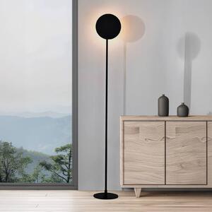 LED stojacia lampa Isabel, čierna, výška 168 cm, kov, Čierna, Obývacia izba / jedáleň, Hliník, Moderný