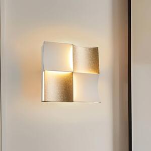 LED nástenné svetlo Ariella, zlatá, šírka 21 cm, kov, Mosadz / zlato, Obývacia izba / jedáleň, Hliník, Moderný, Nástenné svietidlo