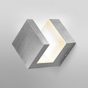 OSRAM LED vonkajšie nástenné svietidlo ENDURA STYLE PYRAMID nerezová oceľ IP44, Hliník / sivá / zinok, Nehrdzavejúca oceľ, Moderný