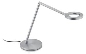 Stolná LED lampa Tessa-T, matný nikel, ovládanie gestami, Hliník / sivá / zinok, Pracovňa / Kancelária, Mosadz, Moderný