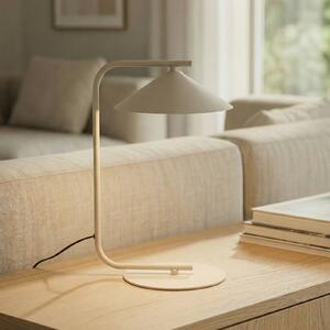 Stolová lampa Lume, krémová, kov, výška 42 cm, Krémová / jantárovo žltá, Spálňa, kov, Stojacie svietidlo