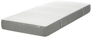 Penový matrac biely a sivý polyester 90 x 200 cm stredne tvrdý snímateľný poťah so zipsom