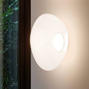 Tom Dixon LED nástenné svetlo Melt, Ø 50 cm, opálová/zlatá farba, Mosadz / zlato, Obývacia izba / jedáleň, Plast, Dizajn, Nástenné svietidlo