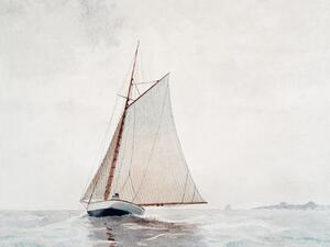 Obrazová reprodukcia Sailing off Gloucester (Boat on the Ocean) - Winslow Homer, (40 x 30 cm)