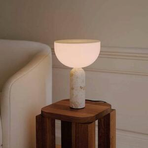 NEW WORKS Stolová lampa Kizu Small, béžová, mramor, E14, Krémová / jantárovo žltá, Obývacia izba / jedáleň, Kameň, Dizajn, Stojacie svietidlo