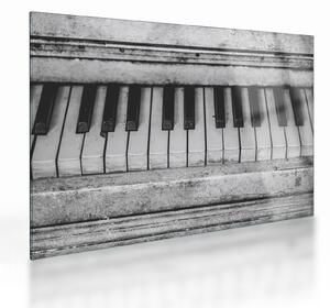 Sklenený obraz starého klavíra (70x50 cm)