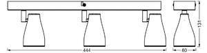 OSRAM stropné bodové svetlá PEAR, čierny, 3-pl., GU10-LED 2 700 K, Čierna, Plast