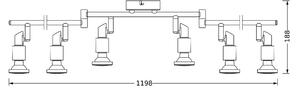 OSRAM stropné bodové svetlá, strieborný, kovový, 6-pl. GU10-LED 2 700 K, Chrómová / strieborná, Hliník