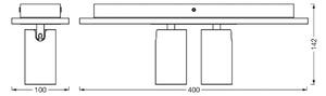 OSRAM stropné bodové svetlá MERCURY, biely, 2 GU10-LED 927, Biela / opálová, Obývacia izba / jedáleň, kov, Moderný