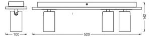 OSRAM stropné bodové svetlá MERCURY čierny 3-bodové GU10-LED 927, Čierna, Obývacia izba / jedáleň, kov, Moderný