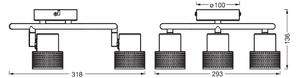OSRAM stropné bodové svetlá CORK SPIRAL biely 3-bodové GU10LED 927, Biela / opálová, Obývacia izba / jedáleň, kov, Stropné svetlo