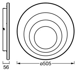 OSRAM stropné LED svetlo ORBIS SPIRAL ROUND, Ø 51 cm, biele 42 W, Biela / opálová, Obývacia izba / jedáleň, kov, Moderný