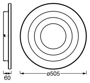 OSRAM stropné LED svetlo ORBIS SPIRAL LOOP 51 cm biele bočné osvetlenie, Biela / opálová, Obývacia izba / jedáleň, kov, Moderný