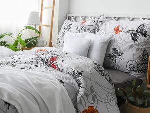 XPOSE® Bavlnené obliečky KAROLÍNA na dve postele - sivé