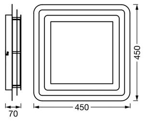 OSRAM stropné LED svetlo ORBIS SPIRAL LAYER, biele, 45 x cm, Biela / opálová, Obývacia izba / jedáleň, kov, Moderný
