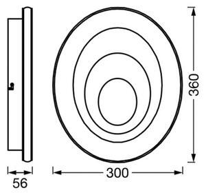 OSRAM stropné LED svetlo ORBIS SPIRAL OVAL, Ø 36 cm biele 27 W, Biela / opálová, Obývacia izba / jedáleň, kov, Moderný
