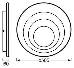 OSRAM stropné LED svetlo ORBIS SPIRAL ROUND Ø 52 cm biele hore/dole, Biela / opálová, Obývacia izba / jedáleň, kov, Moderný