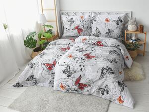 XPOSE® Bavlnené obliečky KAROLÍNA na dve postele - sivé