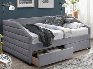 Jednolôžková posteľ s úložným priestorom RUSLANA - 120x200 cm, šedá