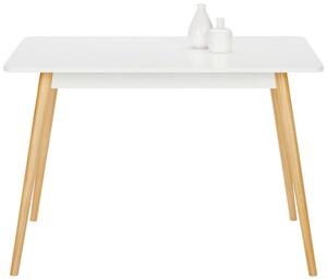 Jedálenský Stôl Anouka, Biely / Prírodný