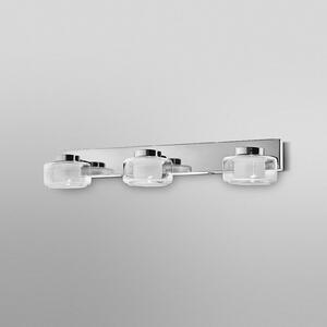 OSRAM LED nástenné svetlo ORBIS FLAME, chróm, 3-pl., IP44, Chrómová / strieborná, Kúpeľňa, kov, Moderný