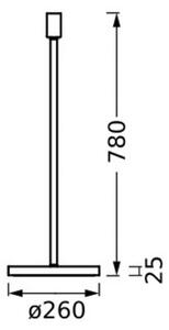 Stojacia lampa OSRAM DECOR STICK, tmavošedá, výška 78 cm, 1 x E27, Hliník / sivá / zinok, Obývacia izba / jedáleň, kov, Moderný