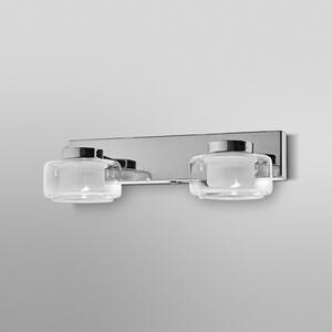 OSRAM LED nástenné svetlo ORBIS FLAME, chróm, 2-pl., IP44, Chrómová / strieborná, Kúpeľňa, kov, Moderný