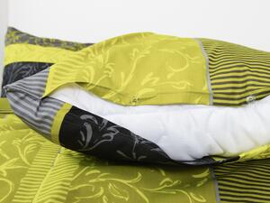 XPOSE® Bavlnené obliečky EVA na dve postele - zelené