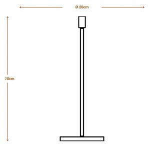 Stojacia lampa OSRAM DECOR STICK, béžová, výška 78 cm, 1 x E27, Krémová / jantárovo žltá, Obývacia izba / jedáleň, kov, Moderný